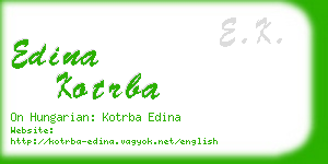 edina kotrba business card